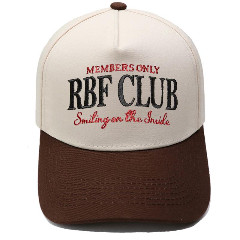 RBF CLUB Truck Driver Hat Embroidery Retro Color Matching Baseball Cap European and American Men's and Women's Casual Hat Tide