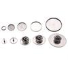 10pcs/lot Stainless Steel Holder Brooch Base Fit 12/16/25mm Cabochon Blanks Trays with Butterfly Clutch Brooch Pins DIY Jewelry