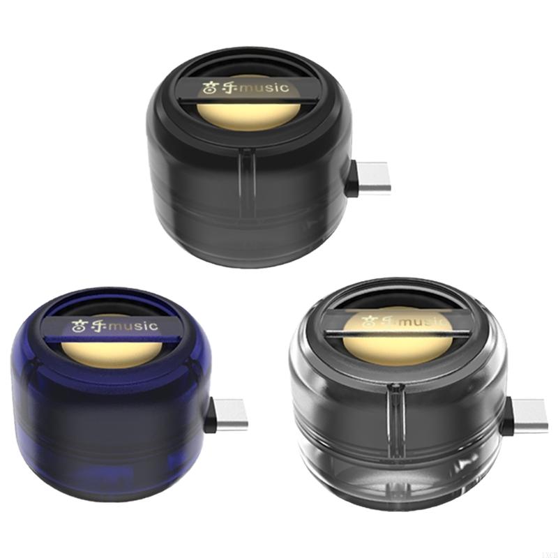 1XCB Portable Mini Speaker Universal Type C Mobile Phones Sound Box Plug in Smartphones Loudspeaker Sound Amplifier Subwoofer