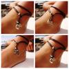 Fashion Women Simple Bohemia Flower Moon Star Heart Bead Leather Rope Anklet Women Summer Beach Leather Anklet