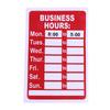 Pvc Business Hours Sign Adhesive With Number Sticker Store Office Window Door Signs Plastic Vinyl Signage