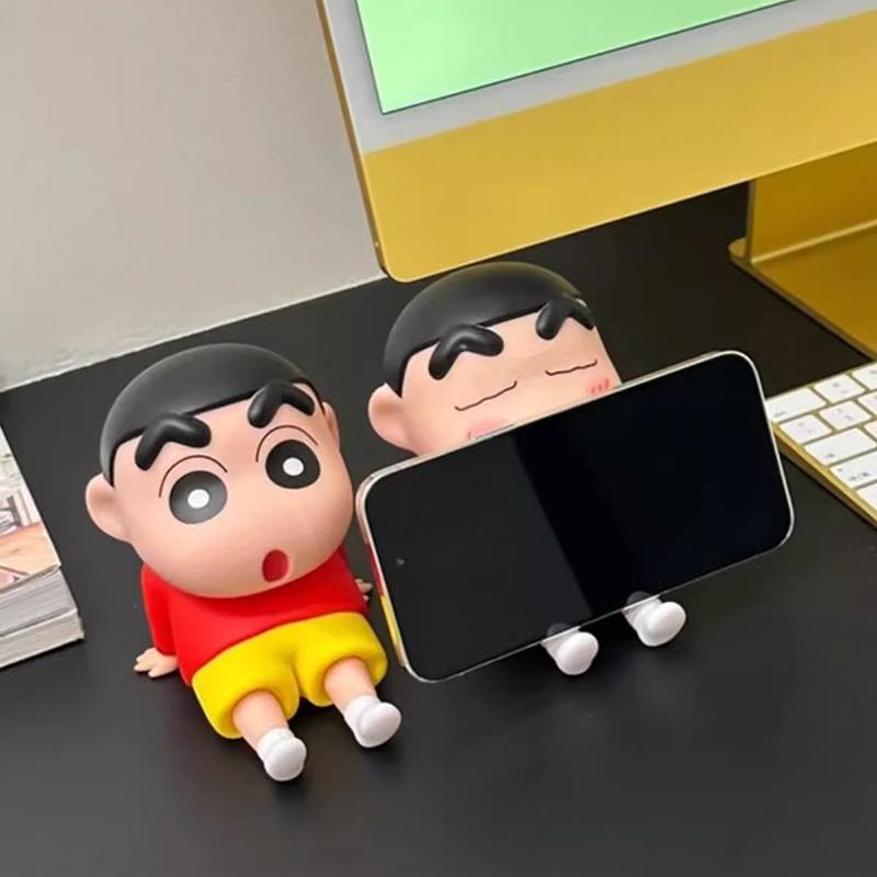 3D Crayon Shin chan Phone Stand Anime Cartoon DIY Crayon Shin chan Model Decoration Office Decor New Year Navided Party Gift