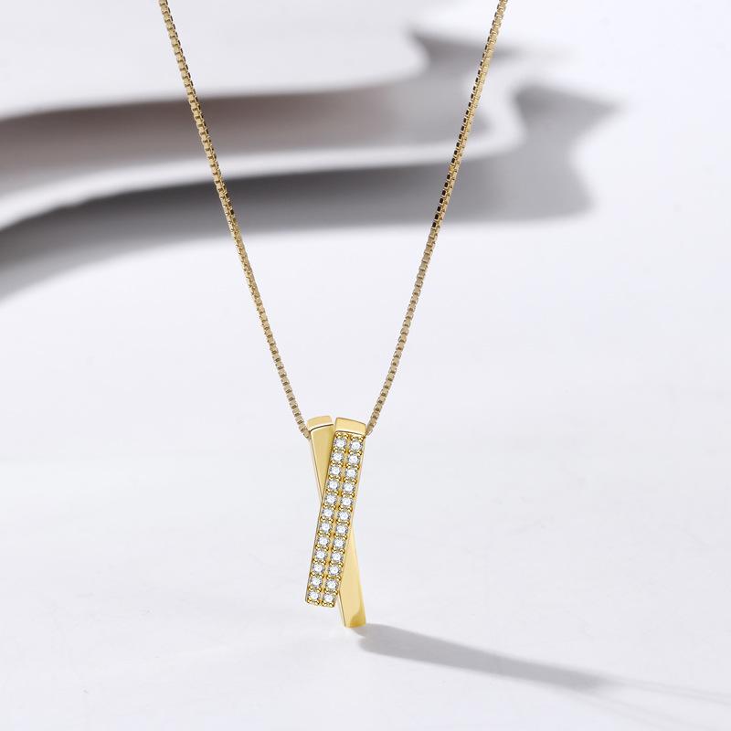 

Геометрический крест X край галстук пожизненное ожерелье женская ниша изысканный творческий личность дизайн смысл предмет украшение женский