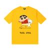 Cartoon Creative Crayon Shin-chan Graphic T-shirt Summer High Quality 100% Cotton T-shirt Casual Loose Trend Men's T-shirt
