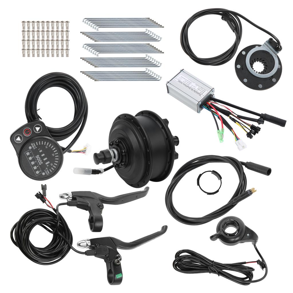 Kit di conversione per bicicletta elettrica 36V 250W 20 pollici con controller KT‑900S e contagiri per bici