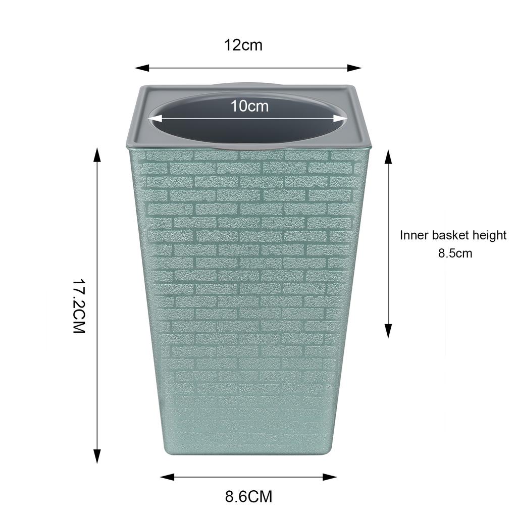Brick Pattern Flowerpot Imitation Metal Plastic Flower Pot Square And Tall Type For Gardening Potted Plants Garden Supplies