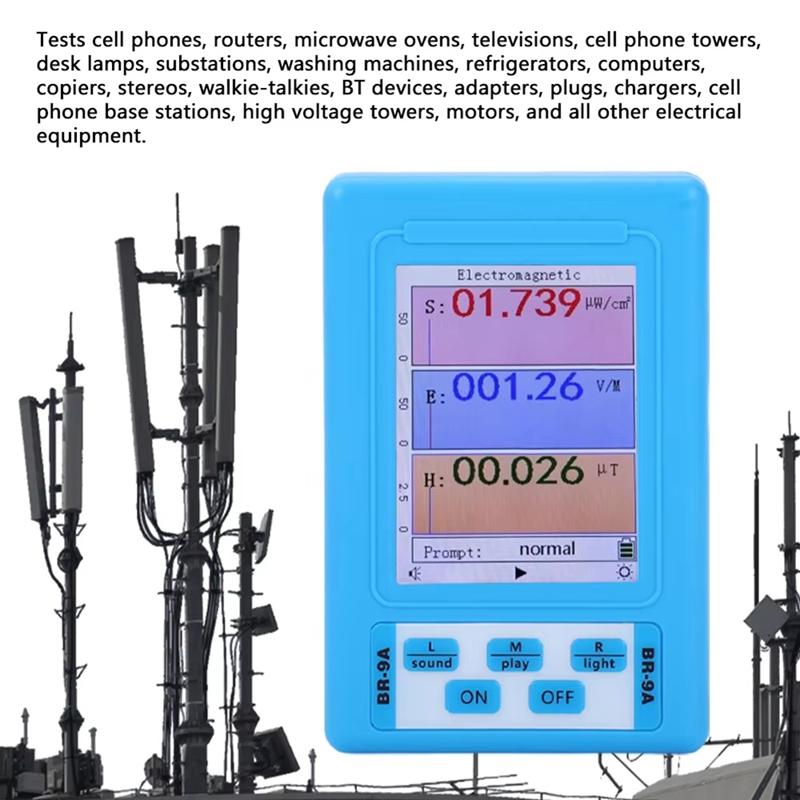 AB34-BR-9A Portable Electromagnetic Radiation Detector EMF Measuring Instrument High Accuracy Radiation Dosimeter Monitor