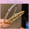 Copper Plated Geometric Bracelet With Irregular Shapes For Fashionable Women