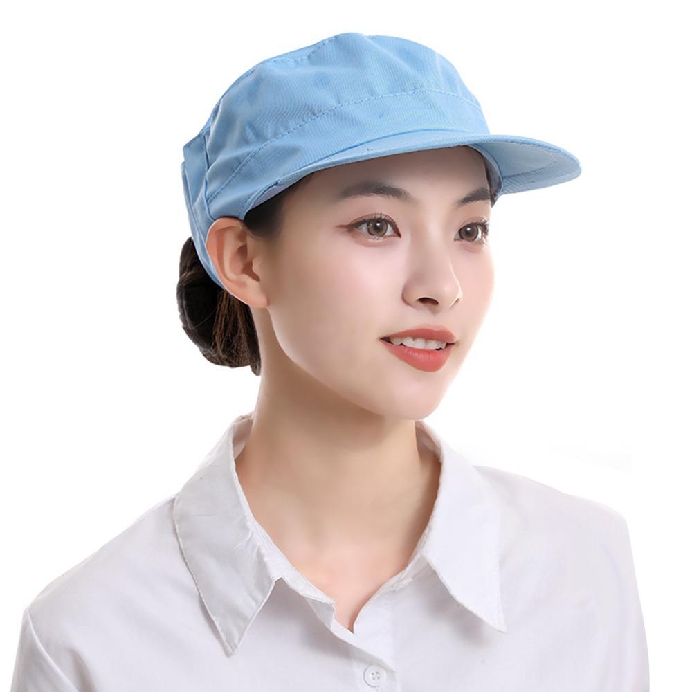 New Adjustable Dust Proof Cap Breathable Lightweight Work Hat Solid Color Workshop Cap Factory Workshop