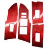 Red Carbon Fiber Window Switch Panel Cover Trim For Toyota Corolla 2014-2018