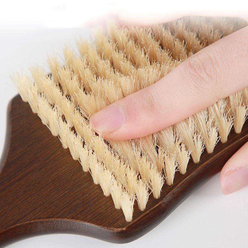 Ergonomic Massage Brush Wood Bath Exfoliating Brush Skin Care Long Handle Brush  Bathroom Tools