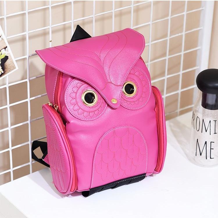 PU Embossed Owl Backpack Fashionable And Cute Cartoon Animal Backpack Travel Trendy Women'S Bag