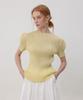Pleats Mood Melo Volume Shirred Pleated Top