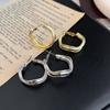 Old Money Wind Geometric Irregular Stud Earrings Hollow Lines Fashion High Sense Ring Earrings