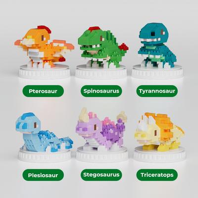 New Micro-particle Assembled Building Blocks Diy Creative Leisure Toys Small Dinosaur Assembled Ornaments Animal Building Blocks