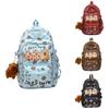 Capitn Capybara Anime Cartoon Nylon Backpack With Breathable Design For School Teens Special Characters Included