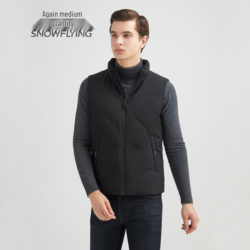 SNOWFLYING Men s Stand-Collar Winter Down Vest M