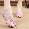 Sandalias Boca de Pez para Mujer Verano Punta Redonda Punta Abierta Tacón de Cuña Versátil Sexy Delgadas Tacones de Gatito Europeos y Americanos