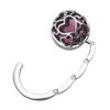Heart-Shaped Crystal Mesh Folding Bag Hook