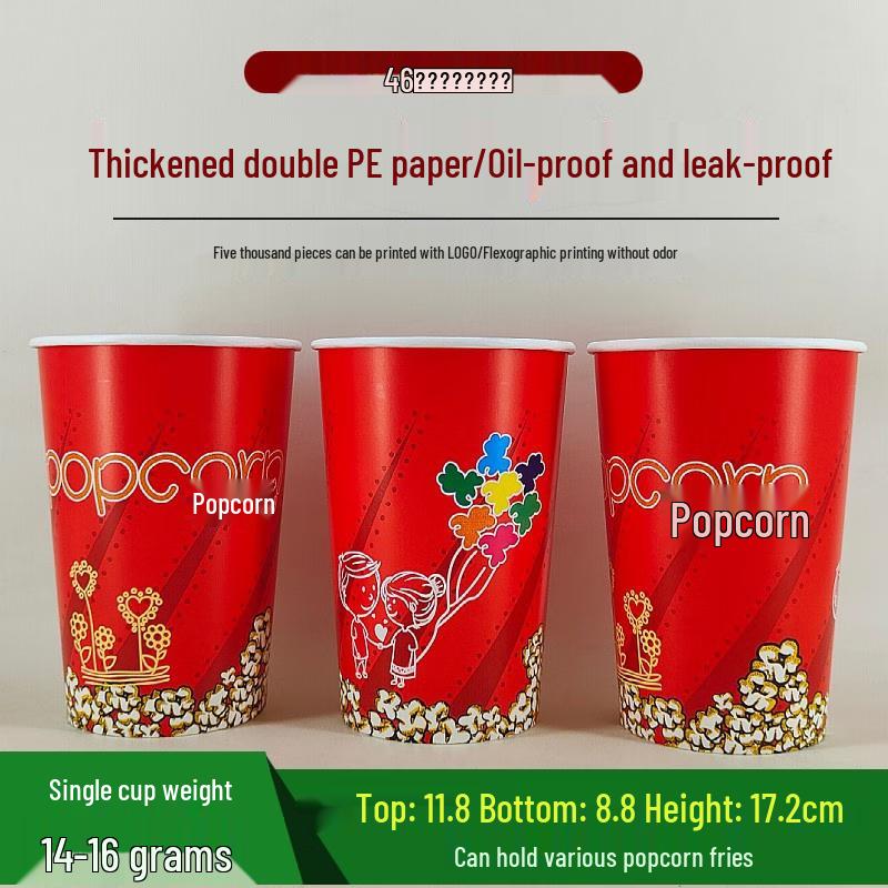 Commercial Disposable Popcorn Buckets & Cups