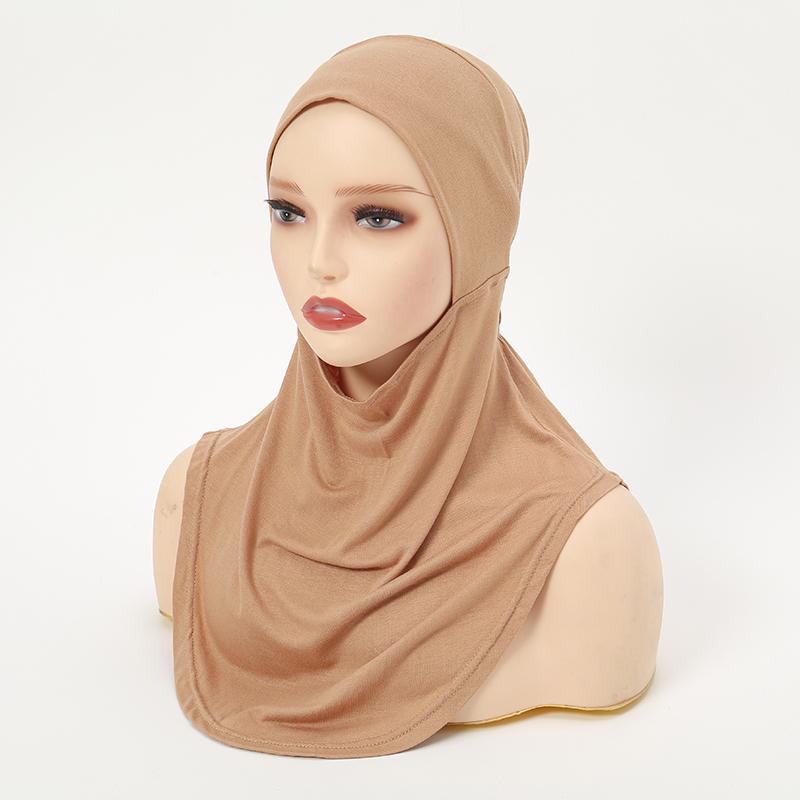 New Cotton Jersey Muslim Hijab Underscarf Inner Cap Solid Women Wrap Headscarf Turban Headband Sport Hijab Islamic Headwear Band