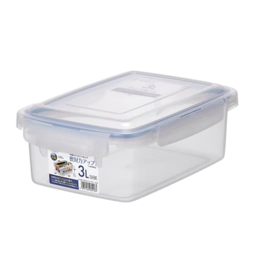 Iwasaki Industrial Lastroware SL Jumbo Storage Container, 3 Liter Capacity, Airtight, Antibacterial, Made in Japan, Plastic Rice Container, 2.5kg Capa