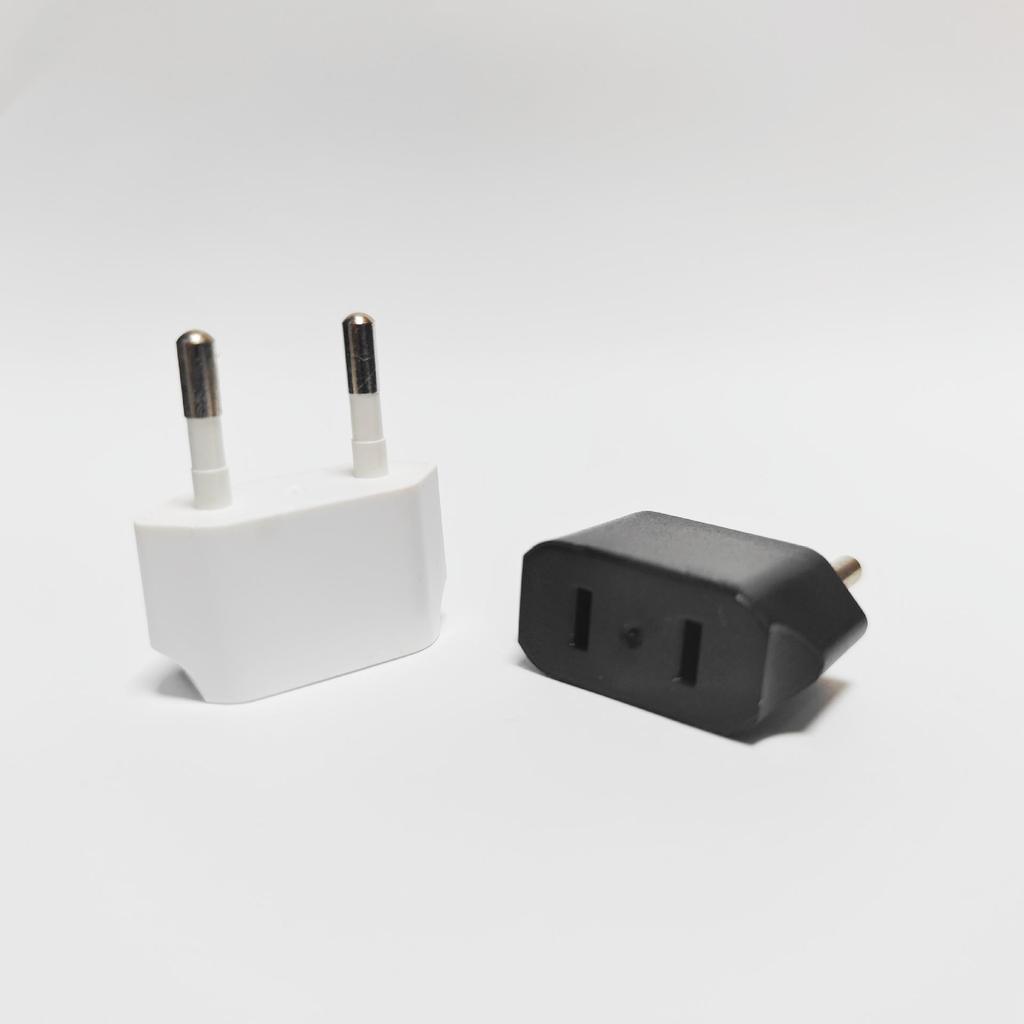 European To US Plug Adapter: 4.0 Pin To 2 Flat Pins Conversion