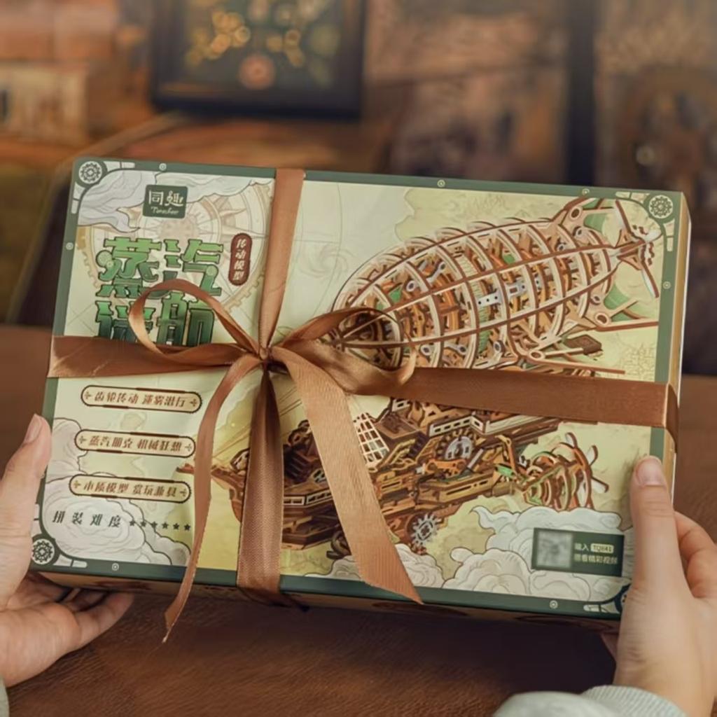 Prévente Château Errante Haut 3D Steam Trek Assemblage Bois Puzzle Haute Difficulté Boîte à Musique Décompresser Cadeau Modèle Cadeau Cadeau Bricolage
