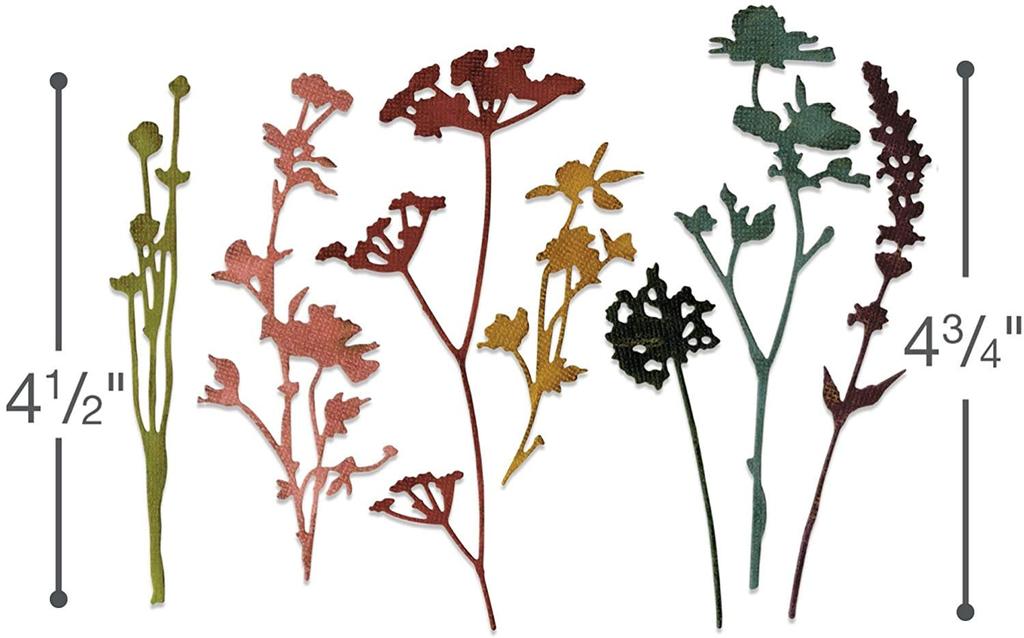 Sizzix Thinlits Wildflower Embossing Stencil Set for Die Cutting [Used]