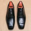 Fashion New Designer Gentleman Lace Up Patent Leather Brogues Shoes For Men Casual Loafers Business Formal Dress Footwear Zapatos Hombre