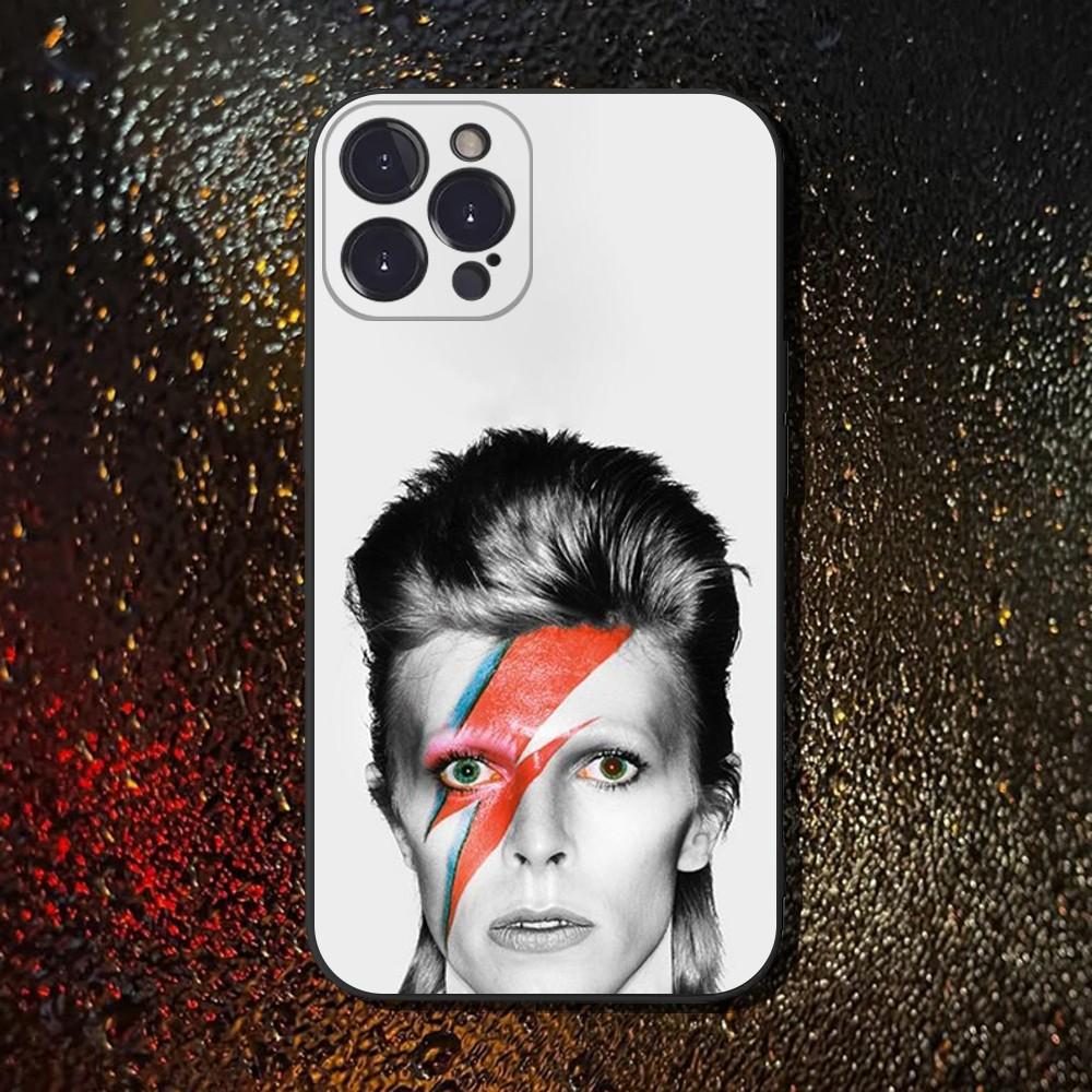 D-David Singer B- Bowies Phone Case For iPhone 16,15,14,13,12,11 Plus,Pro Max,XS,X,XR,SE,Mini,8,7,Soft Silicone Black Cover