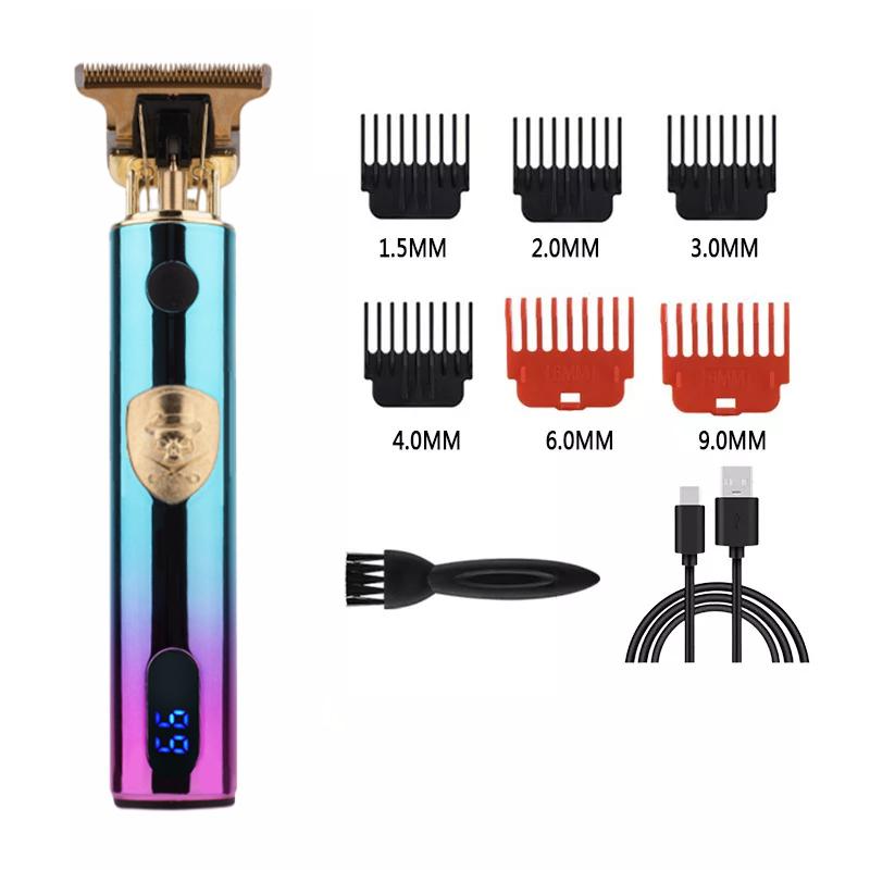 Ganzmetall Vintage T9 Maschine Damen Haarschneidemaschine Friseur Professionelle Haarschneidemaschine 0 mm Nasen- und Ohrentrimmer Finish Man