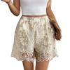 Shorts de Encaje Bordado de Cintura Alta Estilo Francés de Lujo Ligero Verano 2026