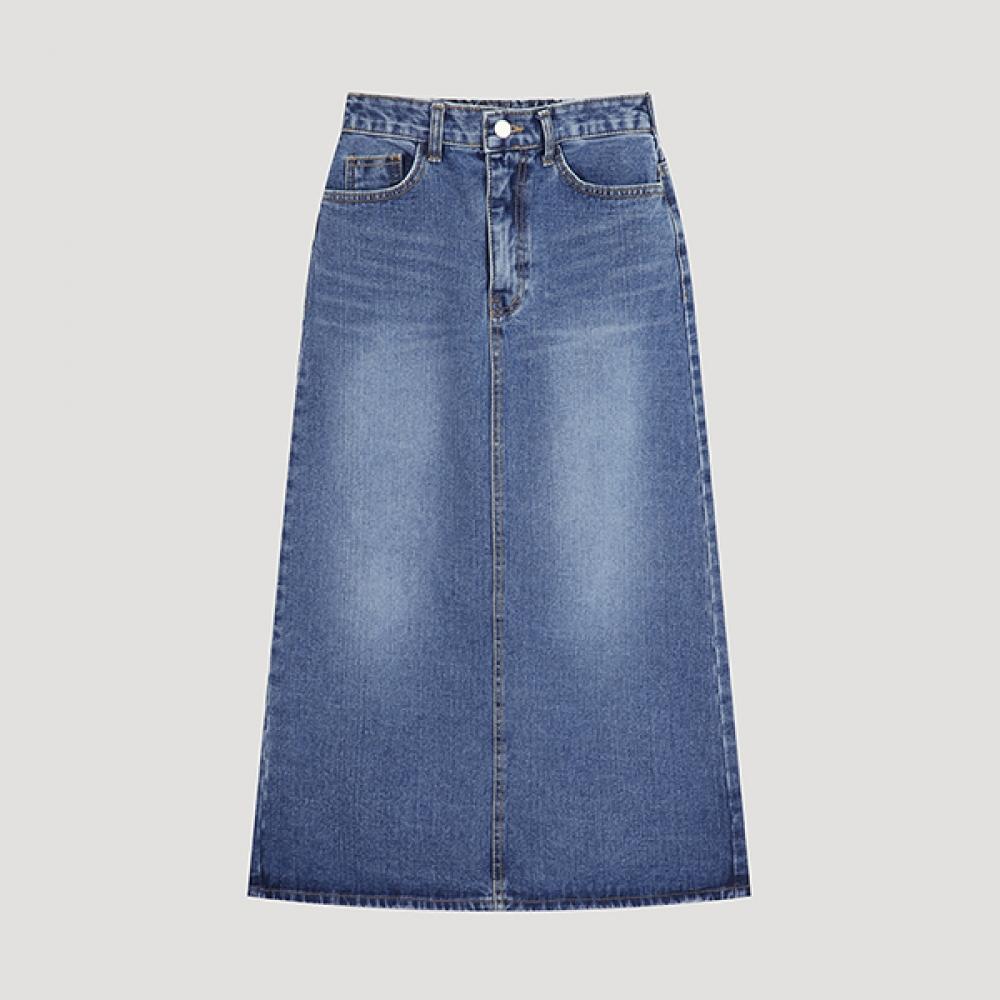 

She S miSS BAck BAnding A Line Denim Skirt SAmSko32010 Bl Blue/55