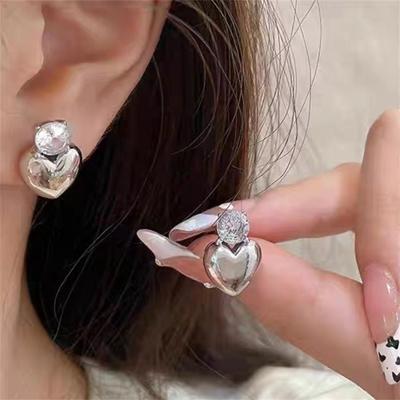 Mode Koreanische Strassstein Liebe Ohrstecker Ohrringe für Damen Mädchen Geschenk Schmuck Großhandel