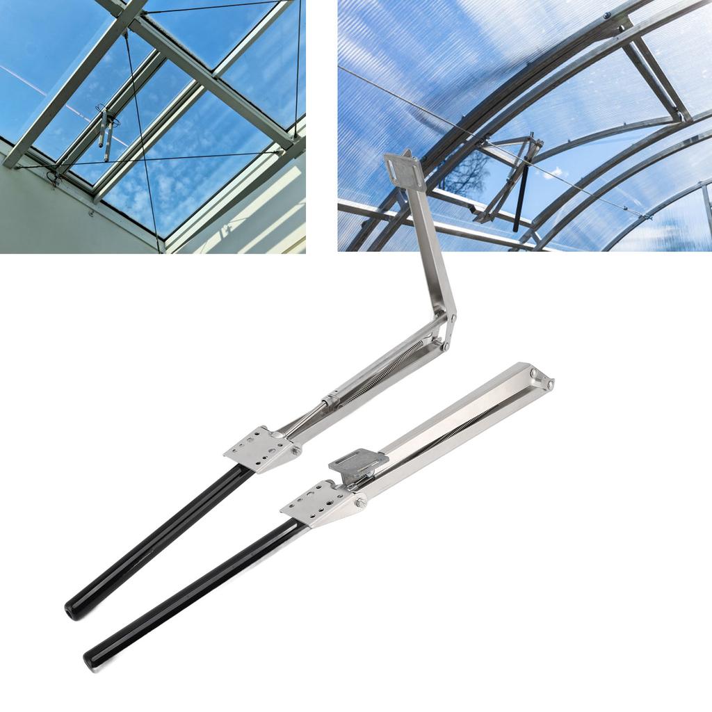 2PCS Greenhouse Vent Opener Aluminum Alloy Solar Automatic Greenhouse Window Opener for Farm