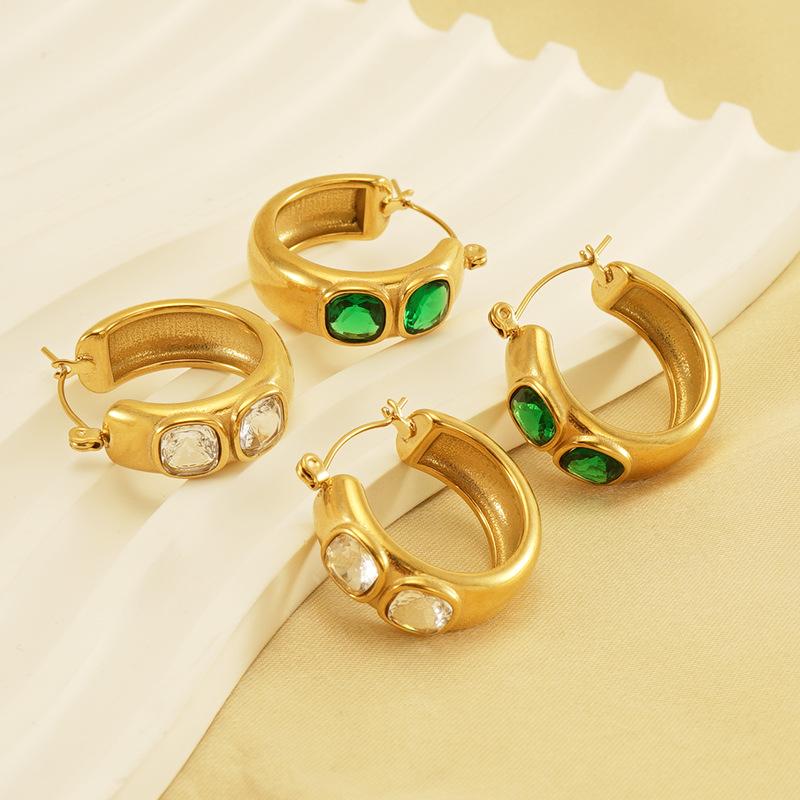 

18K Gold-Plated Zircon Earrings: Elegant, Fashionable, and Versatile 18K Gold-Plated