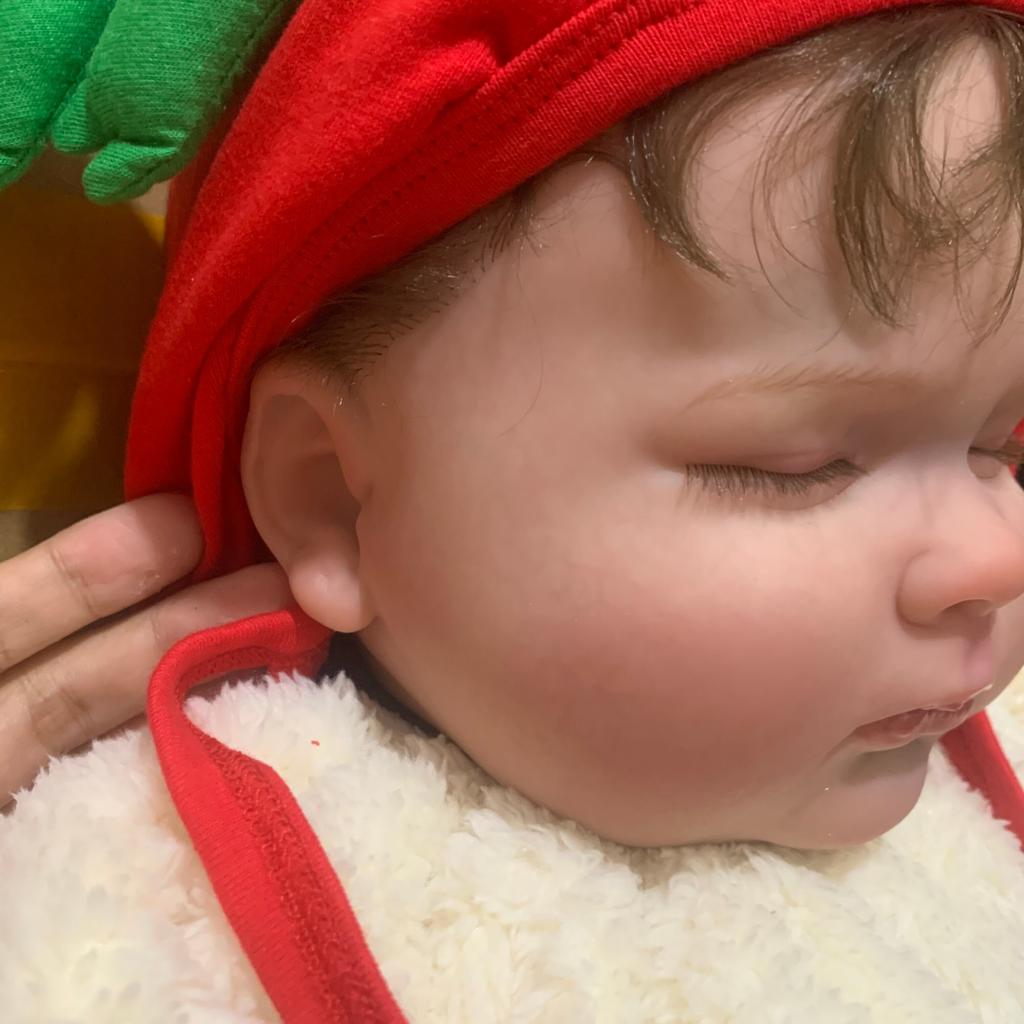 Reborn Sleeping Boy Baby Doll 3D Pelle morbida in silicone 60 CM Giocattolo con vena vascolare Panno Corpo come vera arte Regalo Bebe