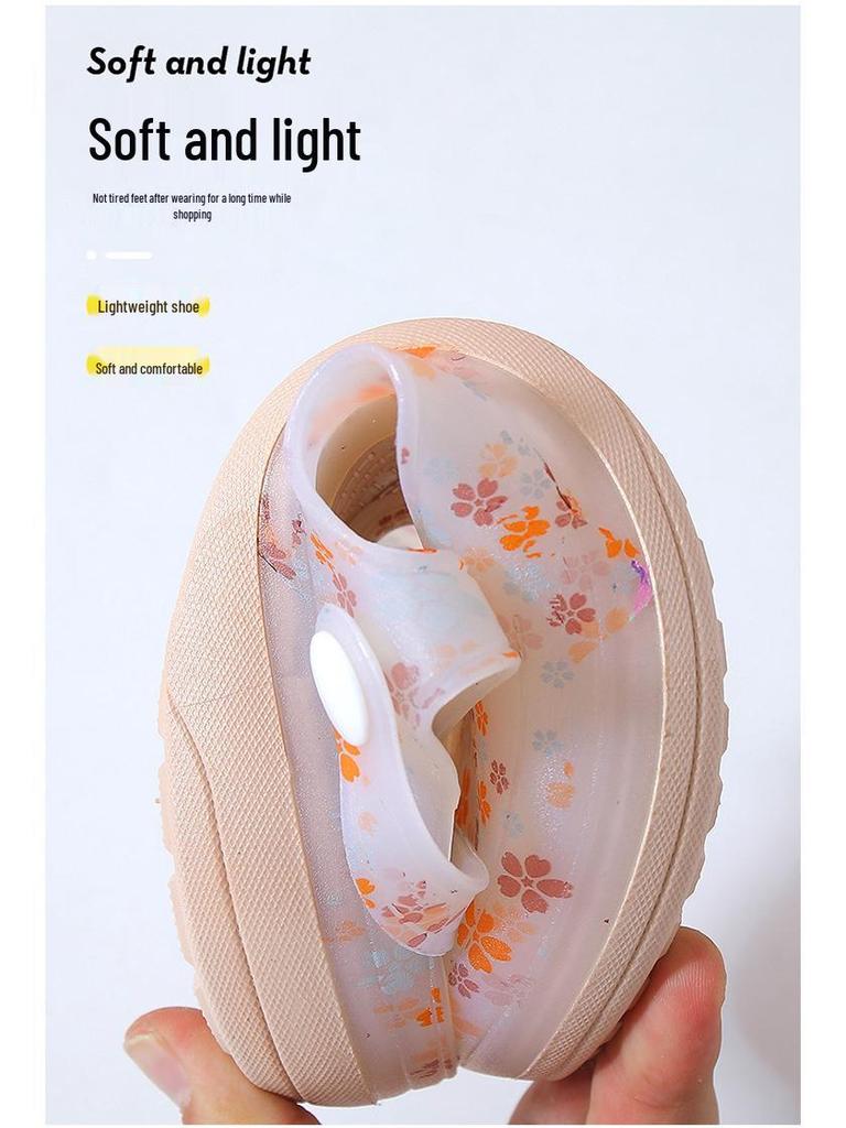 Damen Rutschfeste Zehengeschlossene Jelly Strandsandalen