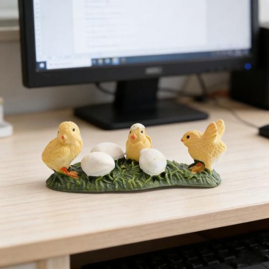 Simulation Poultry Model Realistic Chick Duck Goose Figurine Miniature Farm Animal Educational Toy Home Office Decoration Ornament