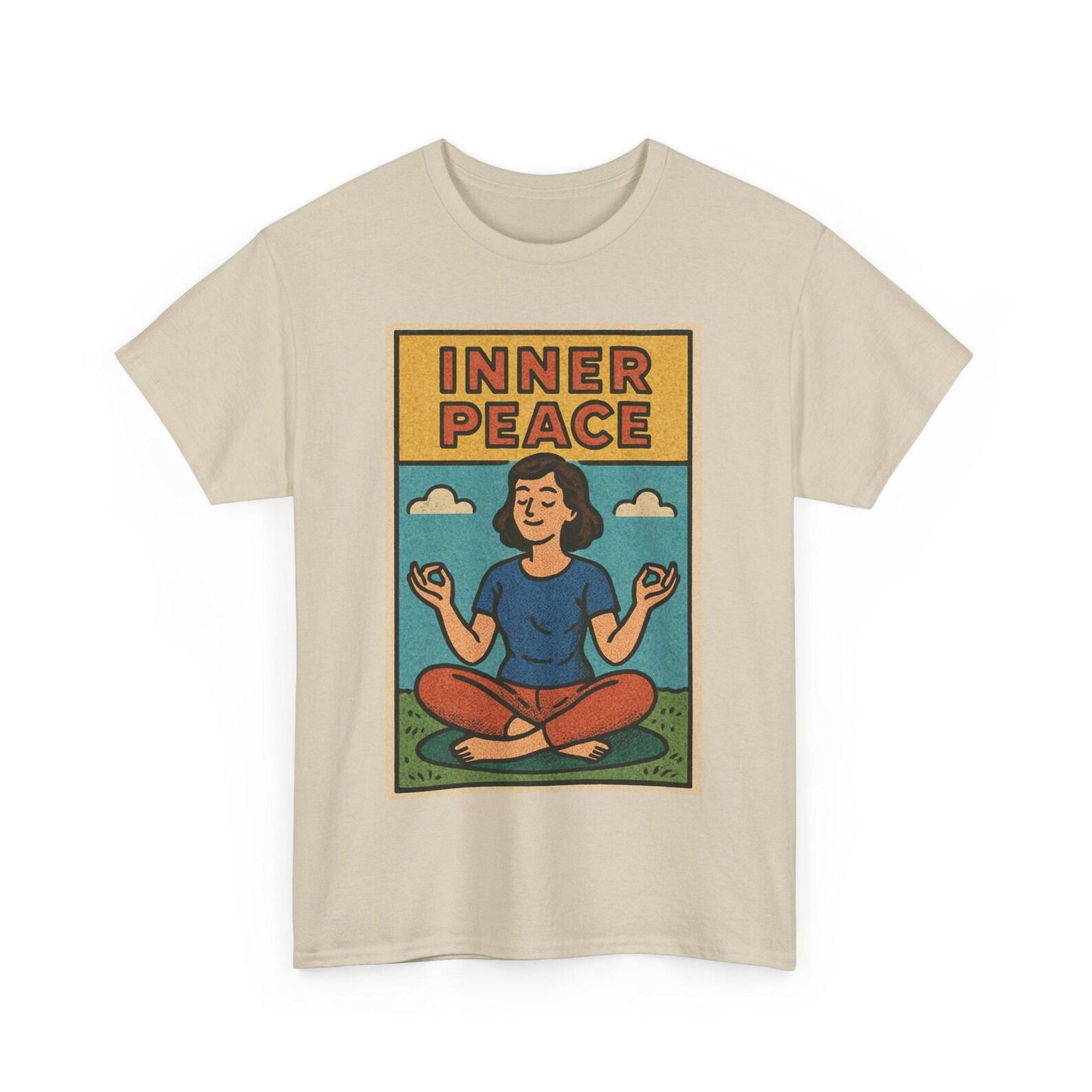 Inner Peace T-Shirt: Unisex Retro Comic Mindfulness Tee S