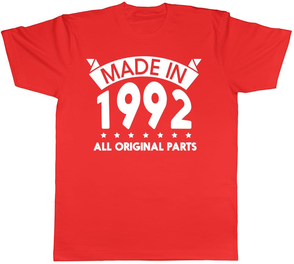Made in 1992 All Original Parts Birthday Unisexs Short Sleeve TShirt S
