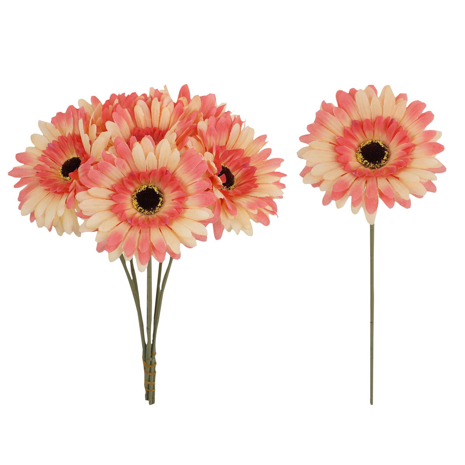 

6 шт. Искусственные цветы Свадебные букеты Гербера Имитация Европейский стиль Бессмертные цветы Стиль Украшение дома отеля Цветы One Size оранжевый