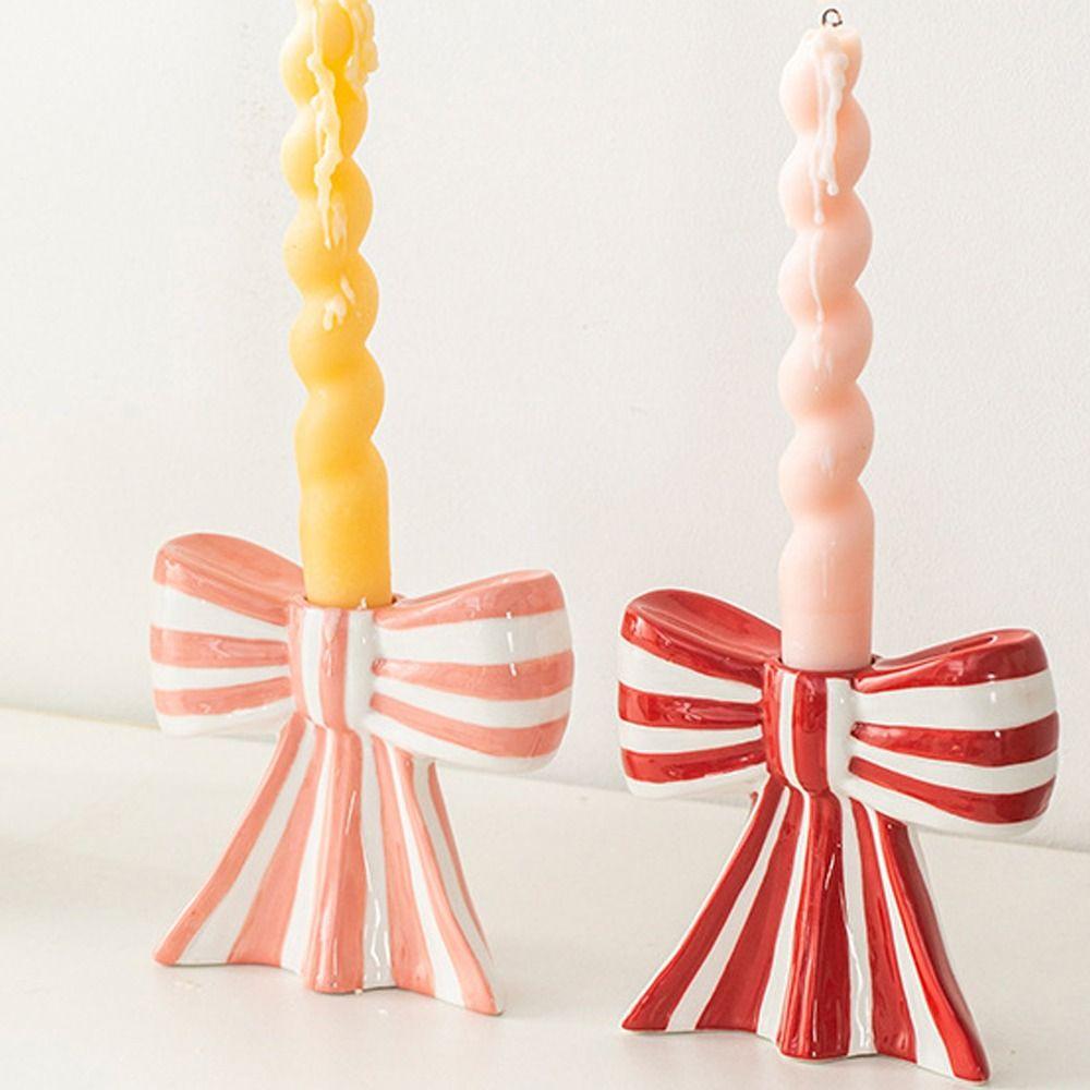 Striped Candlestick Korean Style Candle Stand Creative Candelabra Home Room Decor
