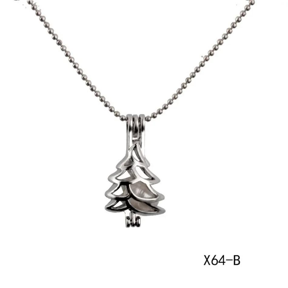 Super Christmas Gift Santa Claus Snowflake Pearl Cages Pendants for DIY Handmade Wish Love Pearl Pendant Necklace Jewelry