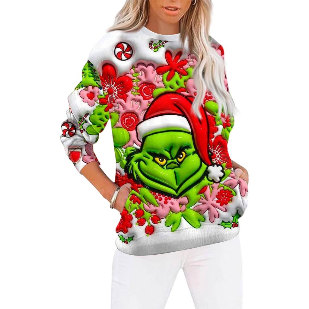 Christmas Sweatshirts For Women Sweater Cute Shirt Fall Pullover Top
