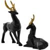 Elegant Deer Showpiece – Beautiful Deer Showpiece for Home Decoration | Decorative Dear Showpiece for Living Room & Office (Black)