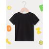 European Size Girls Round-neck Short-sleeved T-shirt with Unique English Patterns