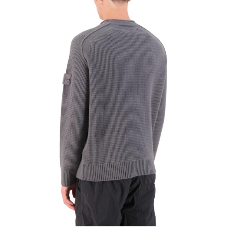 Stone Island Solid Color Crew Neck Raglan Long Sleeve Sweater Men sweater K2S155100082S00FG-V0067