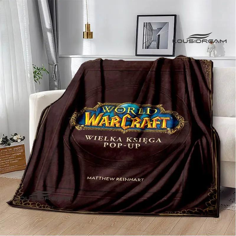 Game World of Warcraft Printed Blanket Kids Warm Flannel Soft and Comfortable Blankets Home travel blanket birthday gift